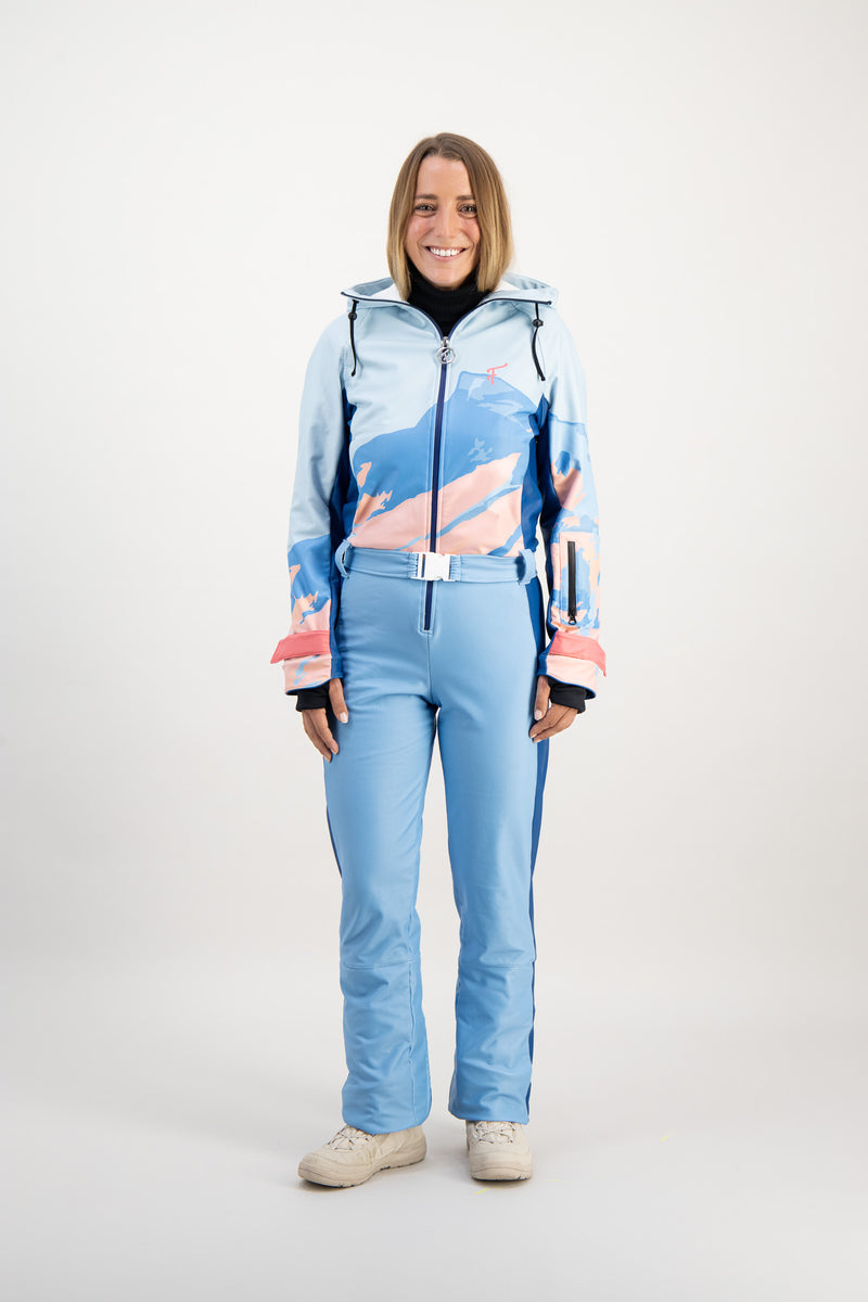 Combinaison ski rétro Fuzance Aravis face