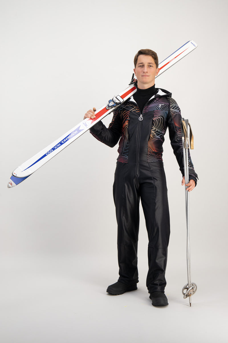 Combinaison ski rétro Fuzance piste noir disponible