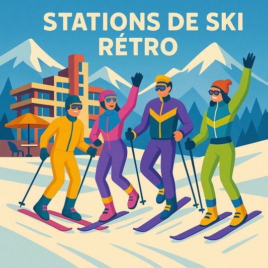 Station de ski et combinaison rétro Fuzance