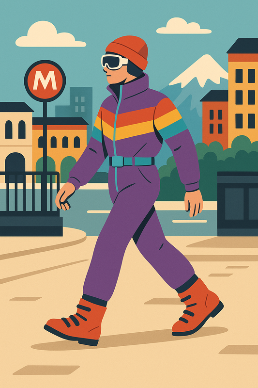Combinaison de ski rétro Fuzance, inspiration streetwear années 80