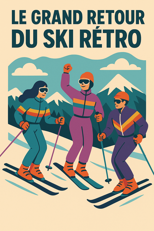 Combinaison de ski rétro colorée Fuzance, esprit années 70-80